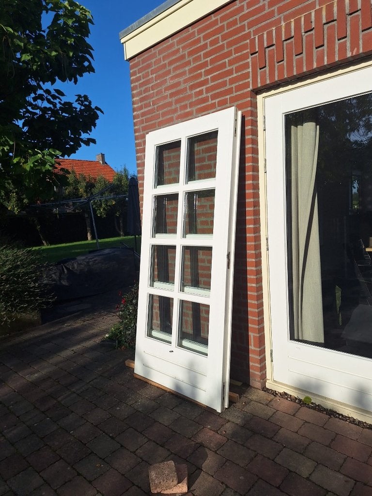 Hardhout tuindeuren/ openslaande deuren (189cm x 211,5cm), Doe-het-zelf en Verbouw, Ophalen, Gebruikt, Overige typen, 150 tot 225 cm