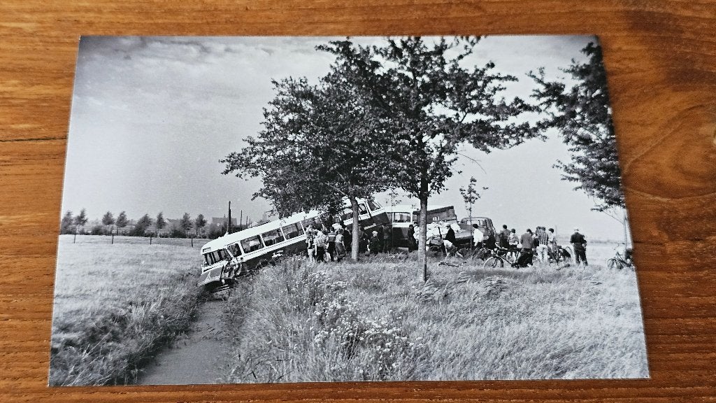 Foto BUS RTM Rotterdam Magirus-Deutz Aanhanger Ongeval, Ophalen of Verzenden, Gebruikt, Bus of Metro, Overige typen