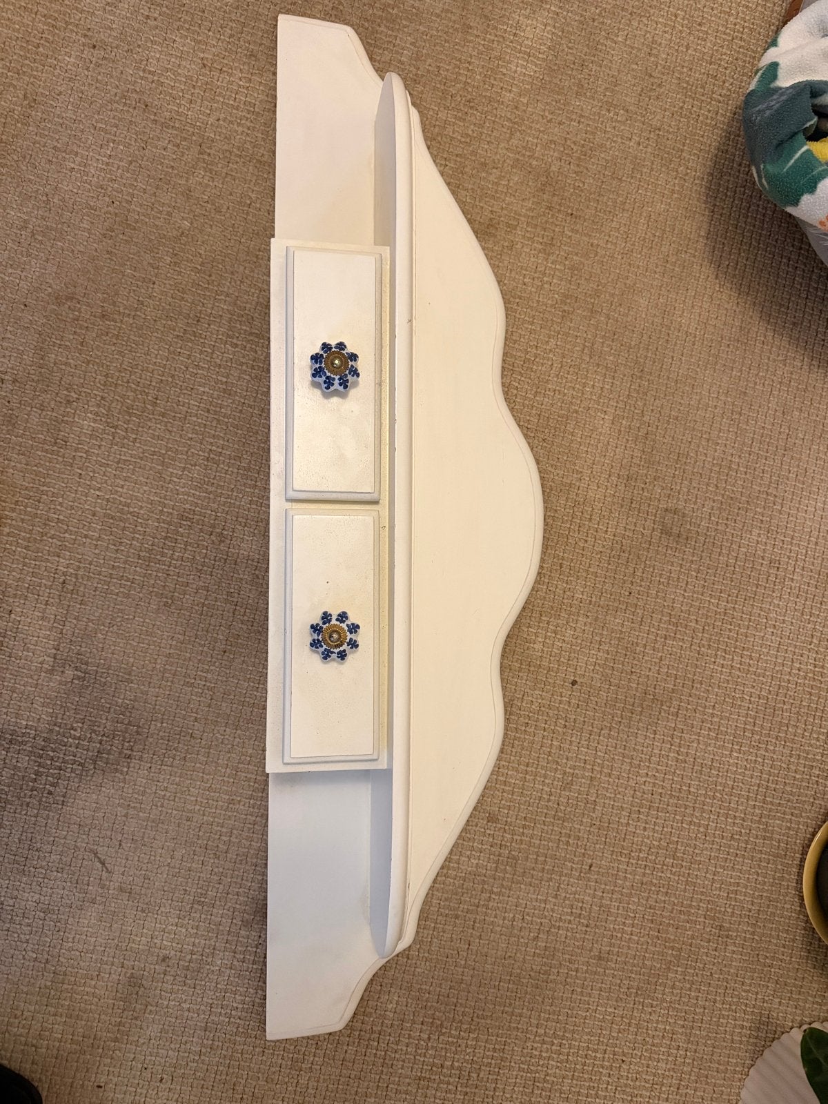 Boekenplankje / Commode plankje met lades, Gebruikt, Ophalen of Verzenden, Wit, Opbergmeubel