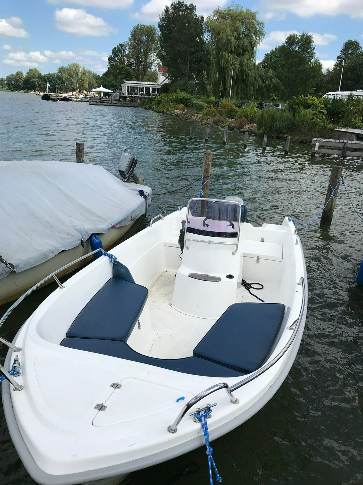 Boot te koop in  Groningen, Watersport en Boten, Motorboten en Motorjachten, Ophalen, Buitenboordmotor, Trailer, Zo goed als nieuw