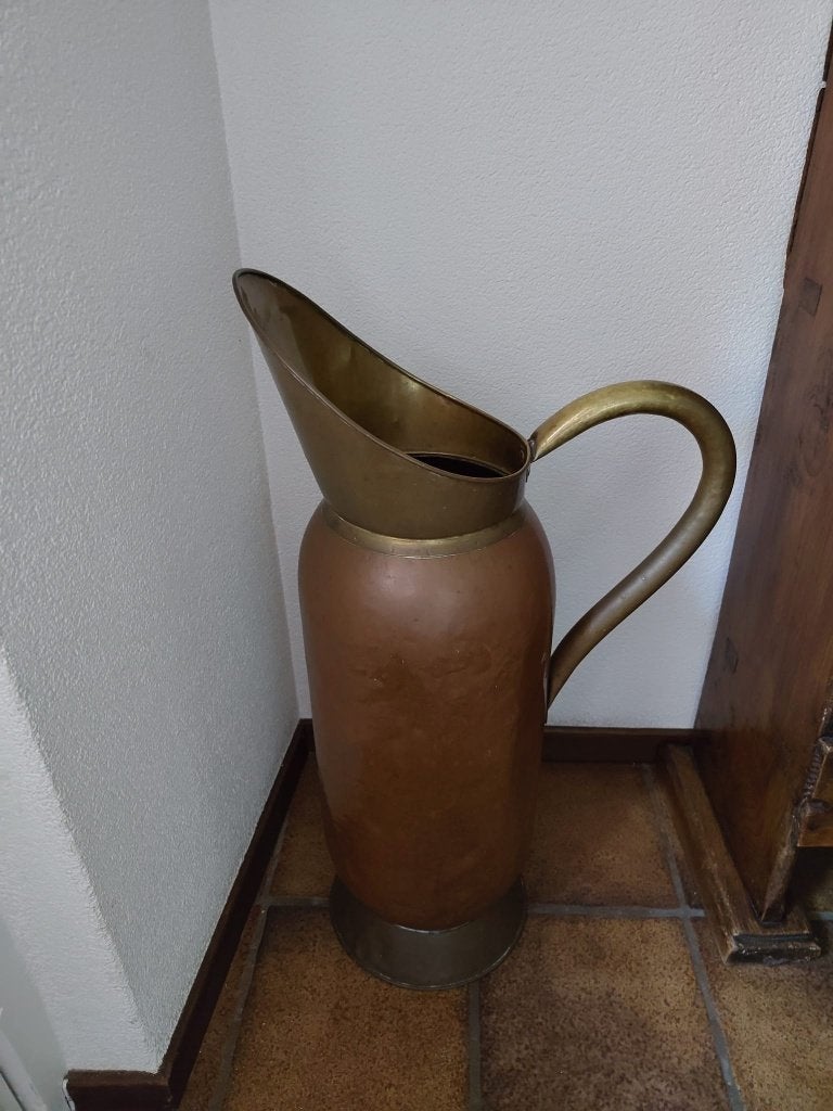 antieke koperen schenkkan of  "paraplu" bak., Ophalen, Koper