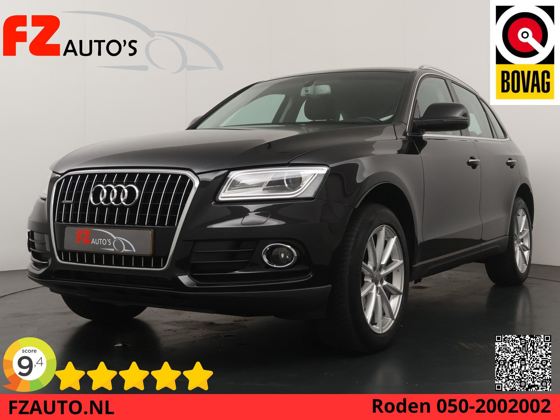 Audi Q5 2.0 TFSI quattro Sport Edition - Navigatie - Leder -, Auto's, Gebruikt, 4 cilinders, Leder en Stof, Zwart