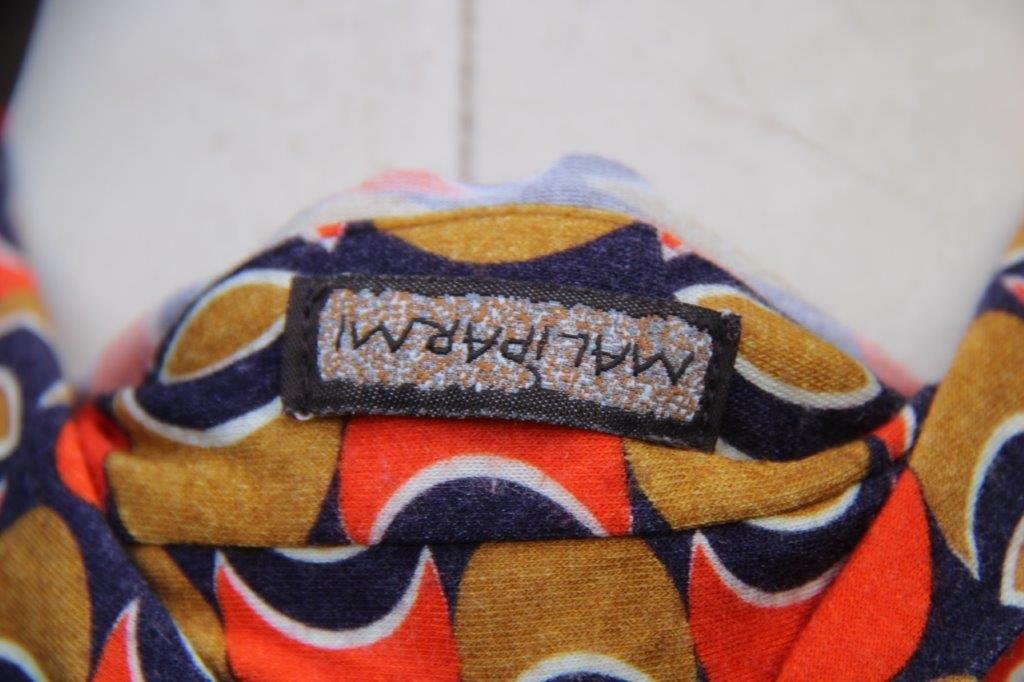 Jurk oranje/ bruin/ blauw Maliparmi mt 44IT (eu38) Vaste pri, Kleding | Dames, Maat 38/40 (M), Oranje, Ophalen of Verzenden, Zo goed als nieuw
