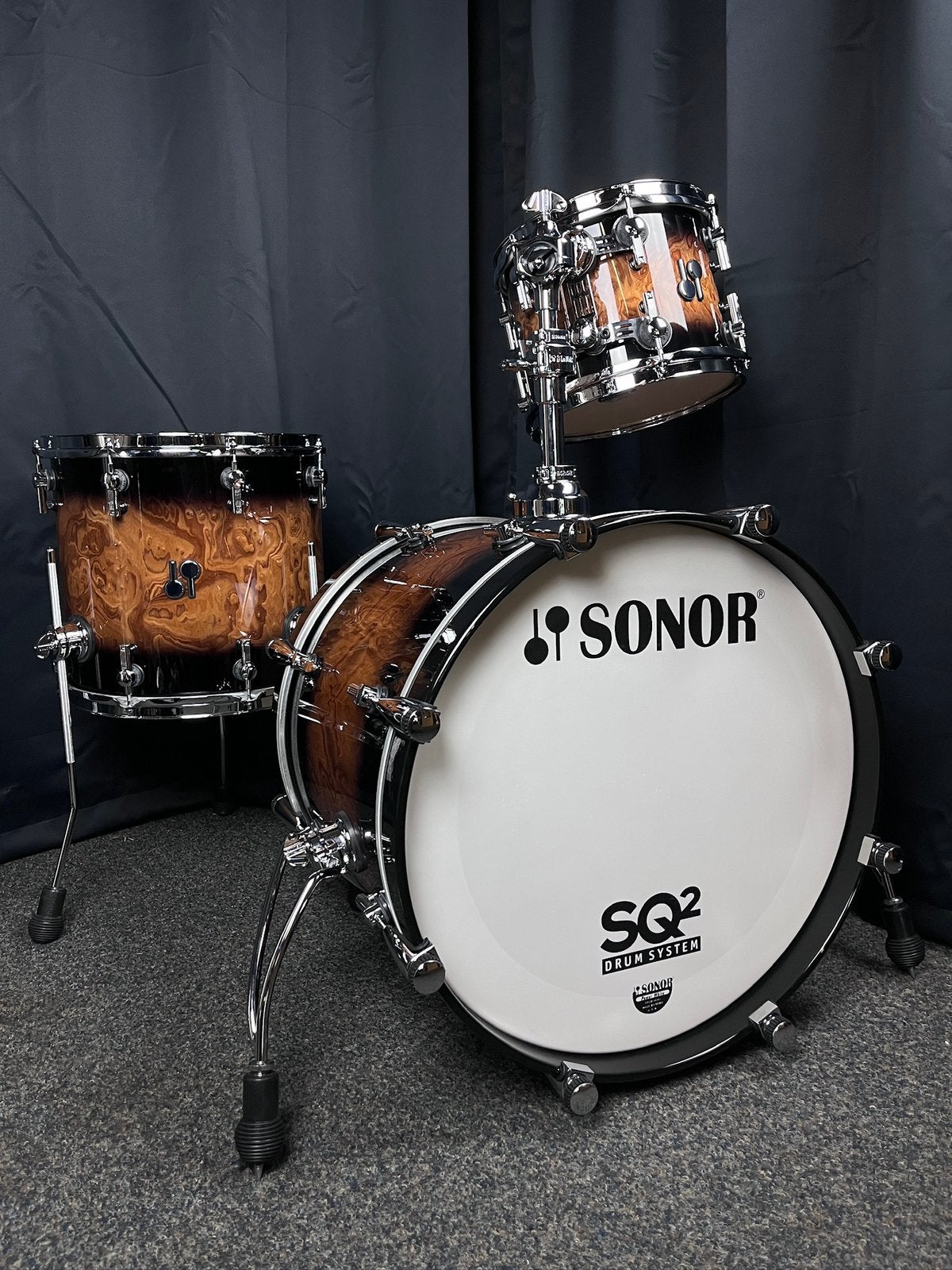 Sonor SQ2 Maple Thin Shells Walnut Brown Burst, Ophalen of Verzenden, Zo goed als nieuw, Sonor
