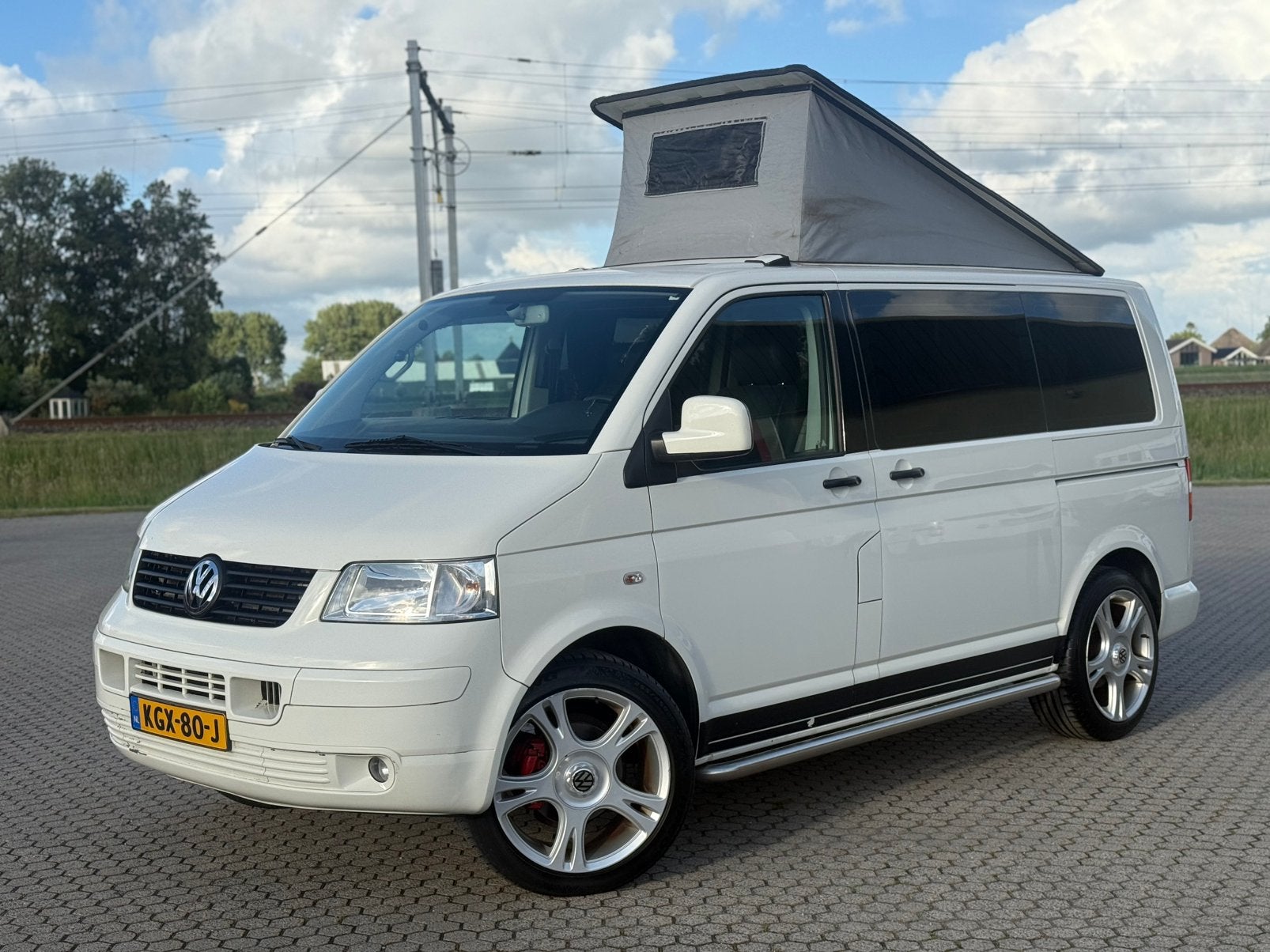 Transporter t5 2.5 tdi camper airco cruise control hefdak, Caravans en Kamperen, Campers, Volkswagen, Tot en met 2, Particulier