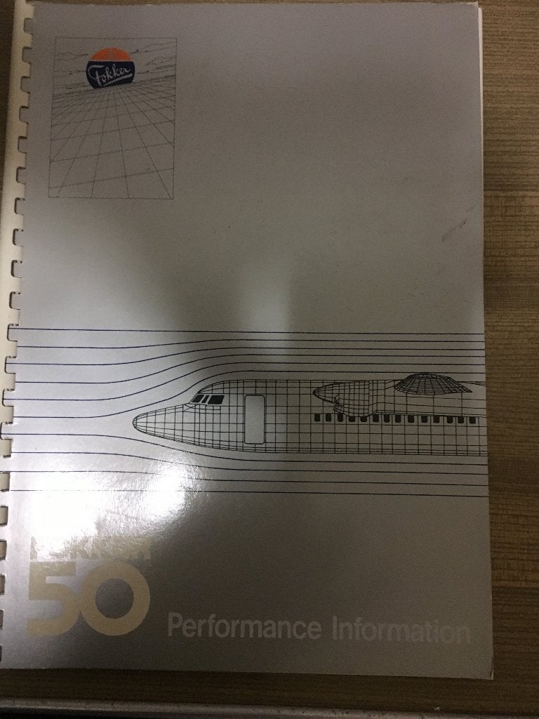 Fokker 50 Performance Information brochure catalogus folder, Ophalen of Verzenden, Zo goed als nieuw, Boek of Tijdschrift