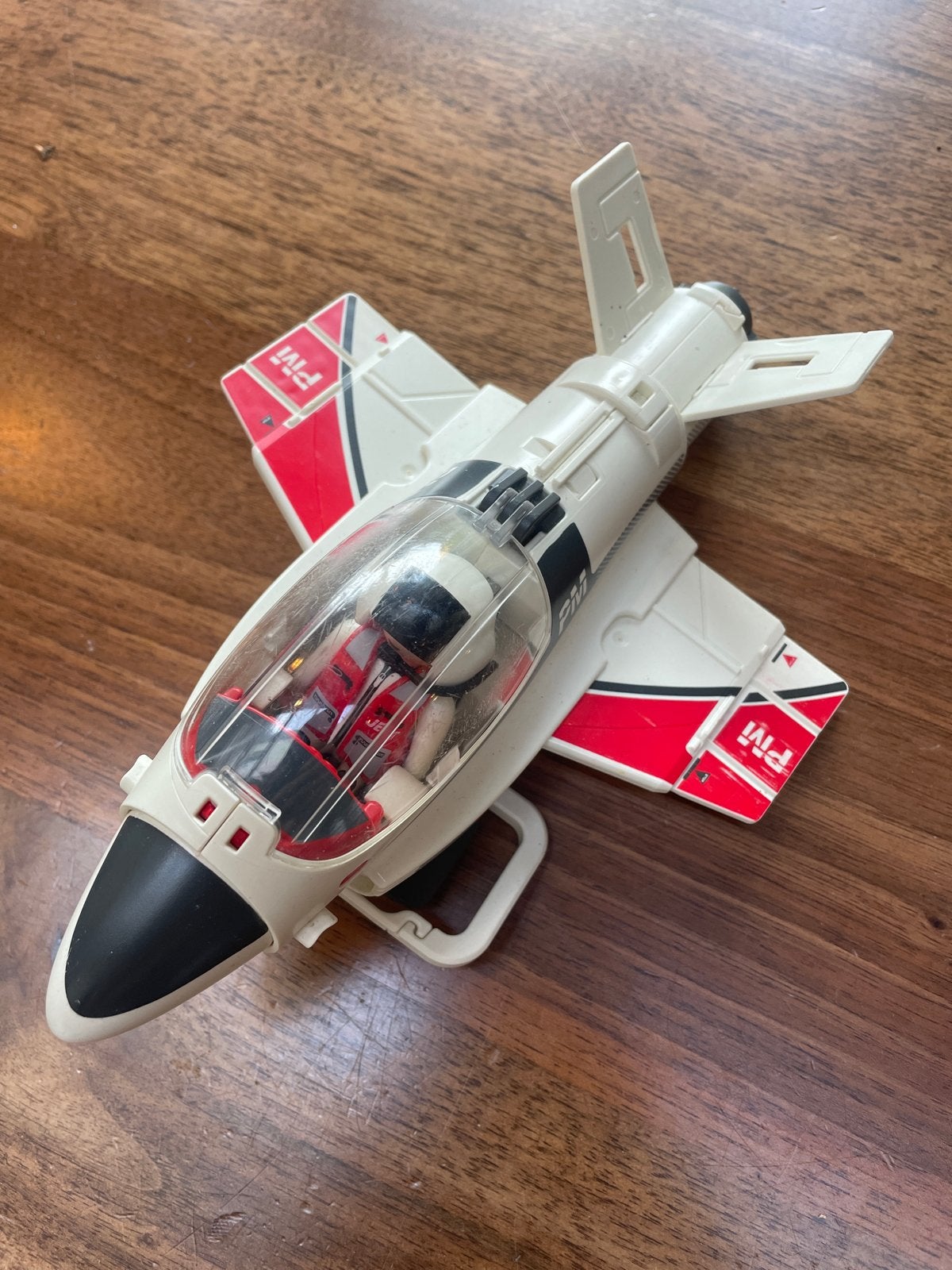 Playmobil straaljager met piloot, Ophalen of Verzenden, Gebruikt