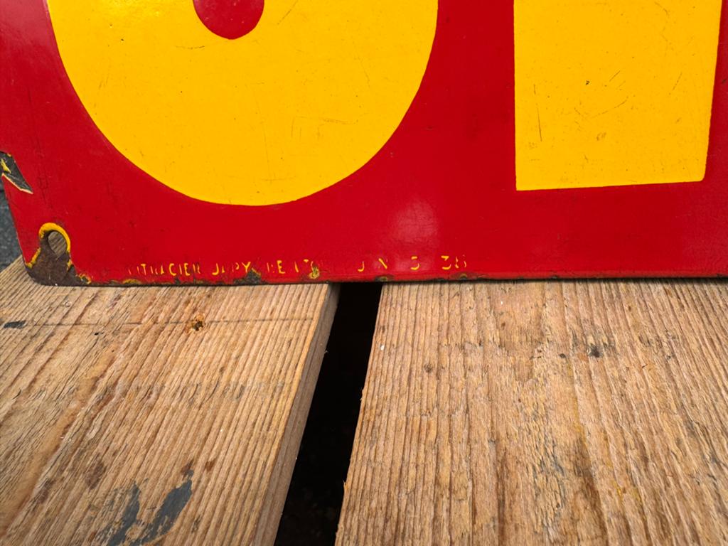 SHELL emaille reclamebord, Reclamebord, Gebruikt, ., Ophalen of Verzenden