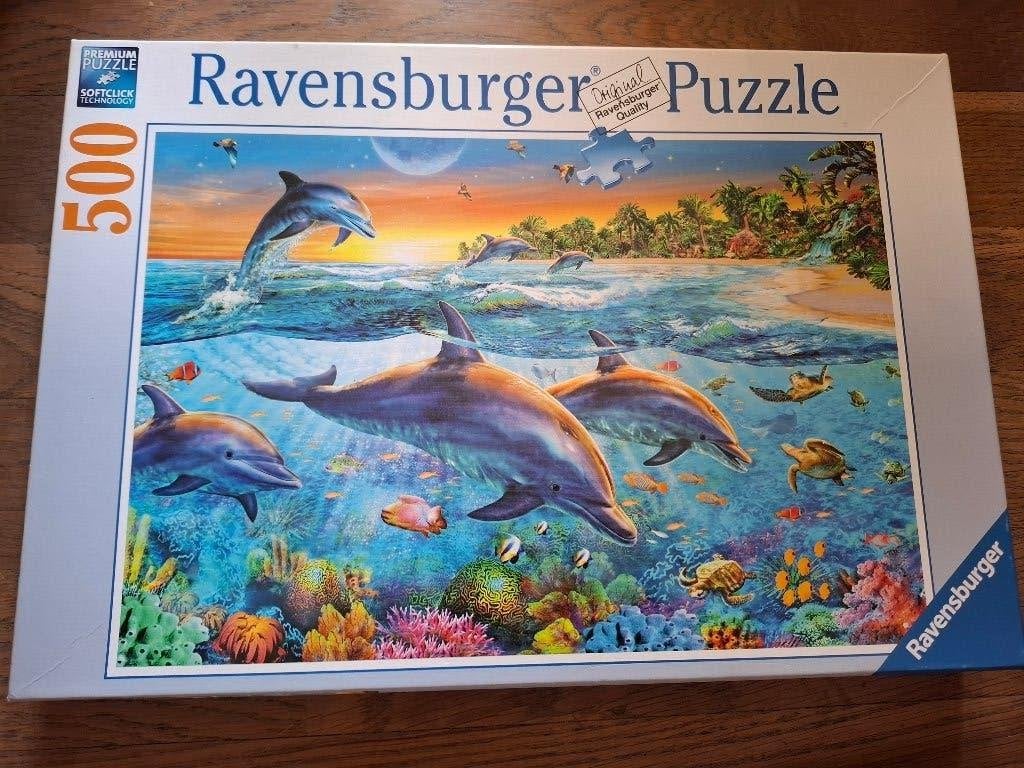 Puzzel Ravensburger dolfijn 500 stukjes, Hobby en Vrije tijd, Denksport en Puzzels, Ophalen, 500 t/m 1500 stukjes, Nieuw, Legpuzzel