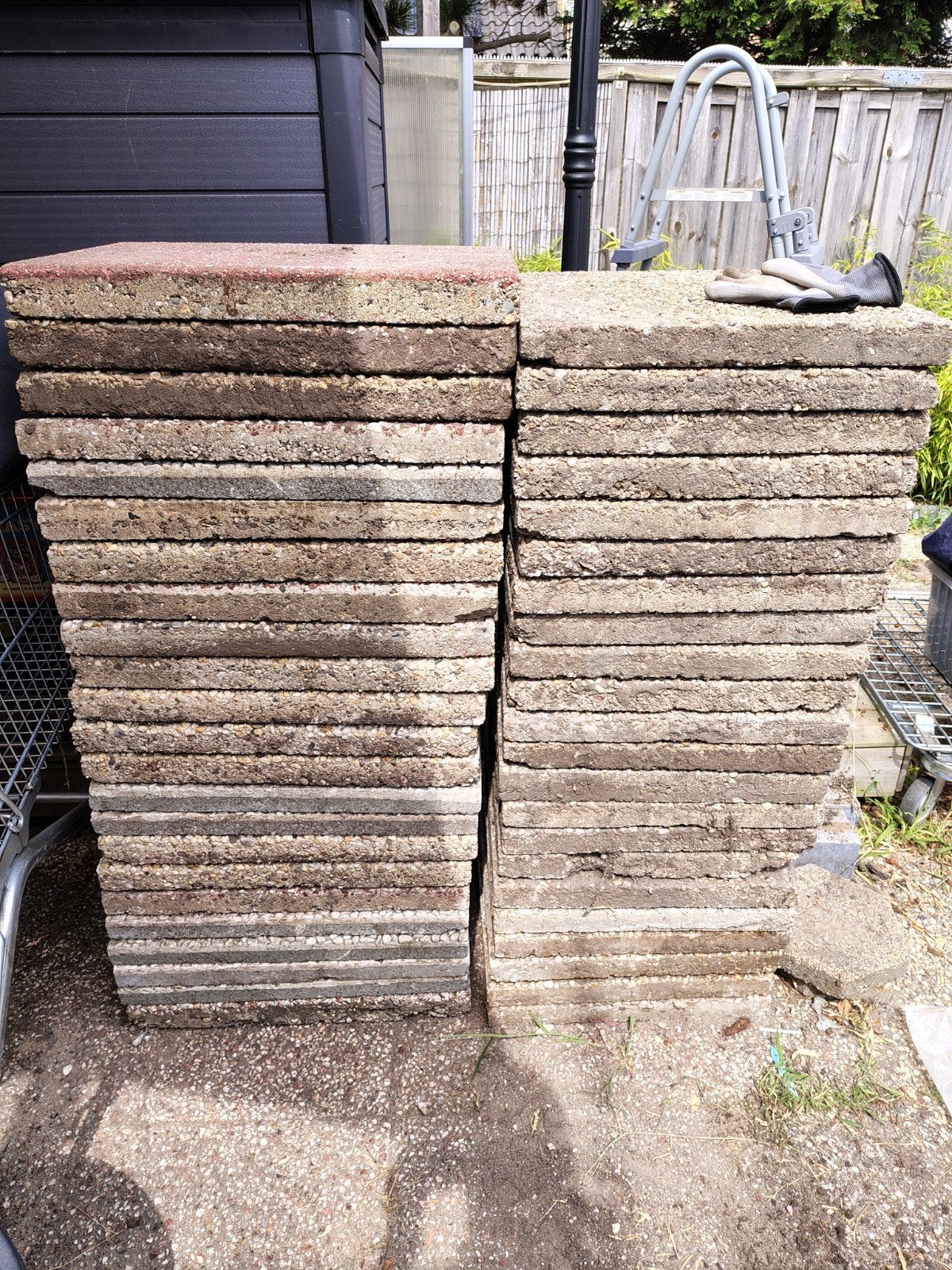 gratis tegels, Tuin en Terras, Ophalen, Gebruikt, Grind, Terrastegels