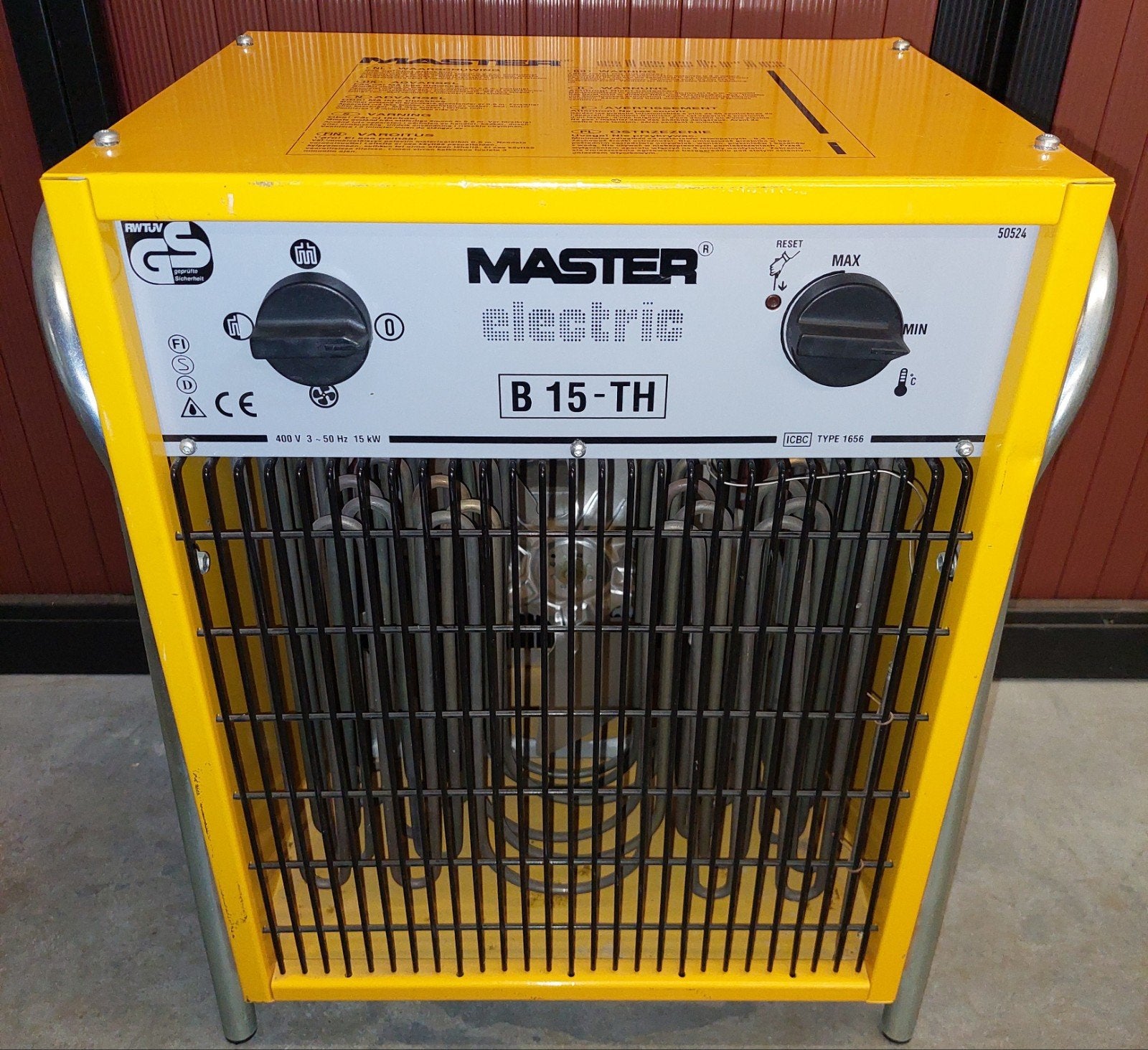 Master heater 15kw 15-TH elektrische kachel met verlengsnoer, Ophalen, Zo goed als nieuw, Kachel