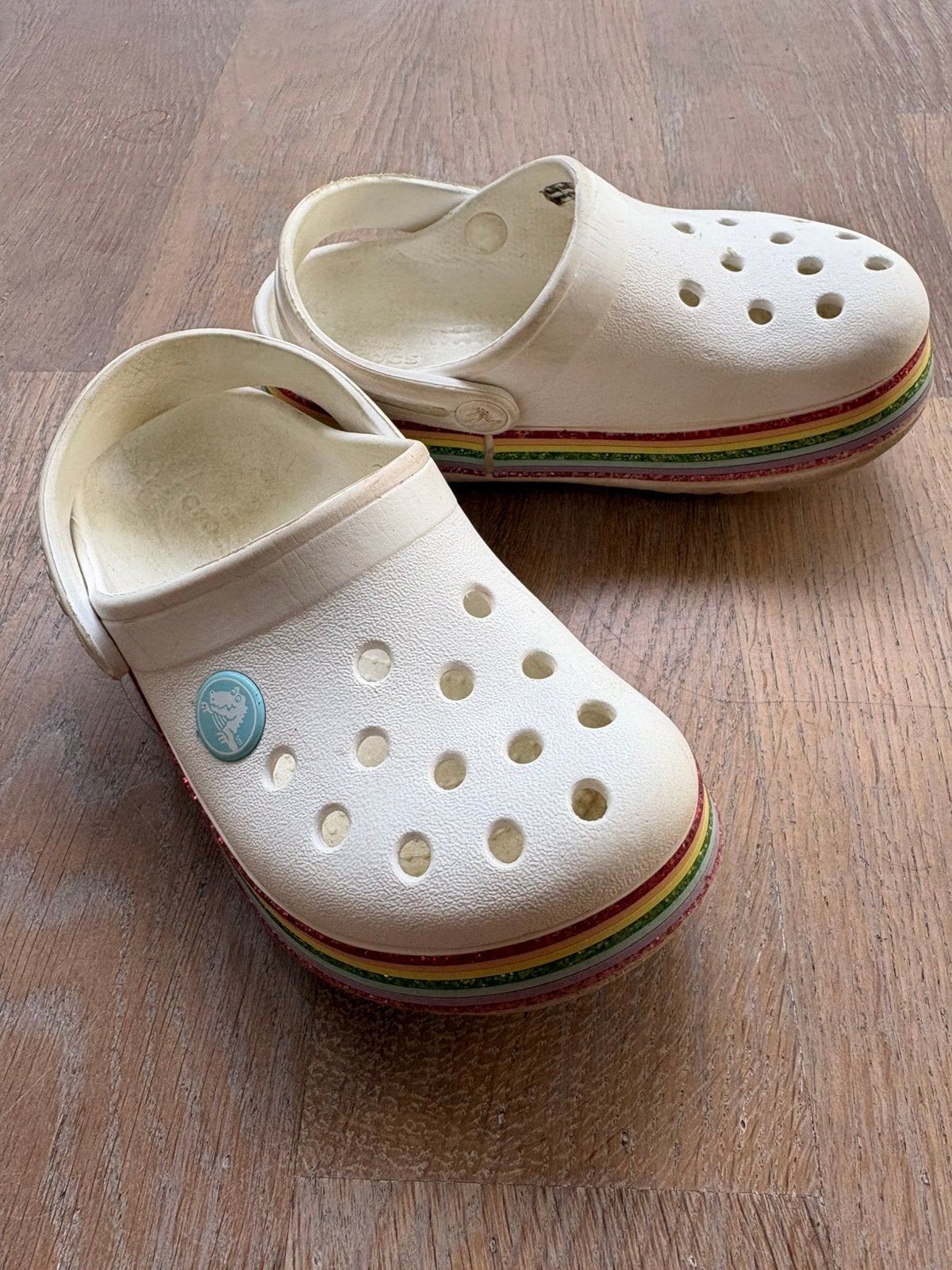 Regenboog Crocs, C9, maat EU 26, Ophalen of Verzenden, Zo goed als nieuw, Jongen of Meisje, Overige typen