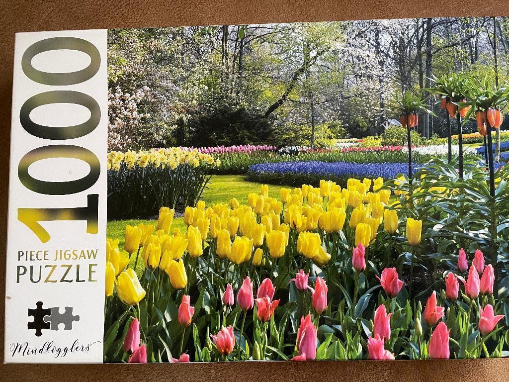 Legpuzzel 1000 stukjes tulpen Keukenhof, Ophalen of Verzenden, 500 t/m 1500 stukjes, Zo goed als nieuw, Legpuzzel