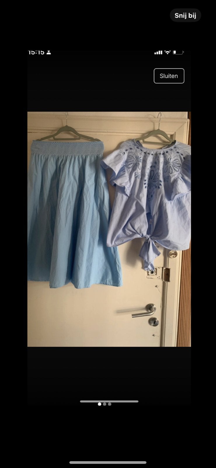 Zomerse set: Zara rok en truitje (maat S), Ophalen of Verzenden, Gedragen, Maat 36 (S), Blauw