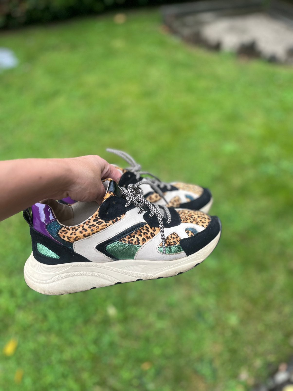 Sneakers panter Posh by Poelman 39, Ophalen of Verzenden, Zo goed als nieuw, Sneakers of Gympen
