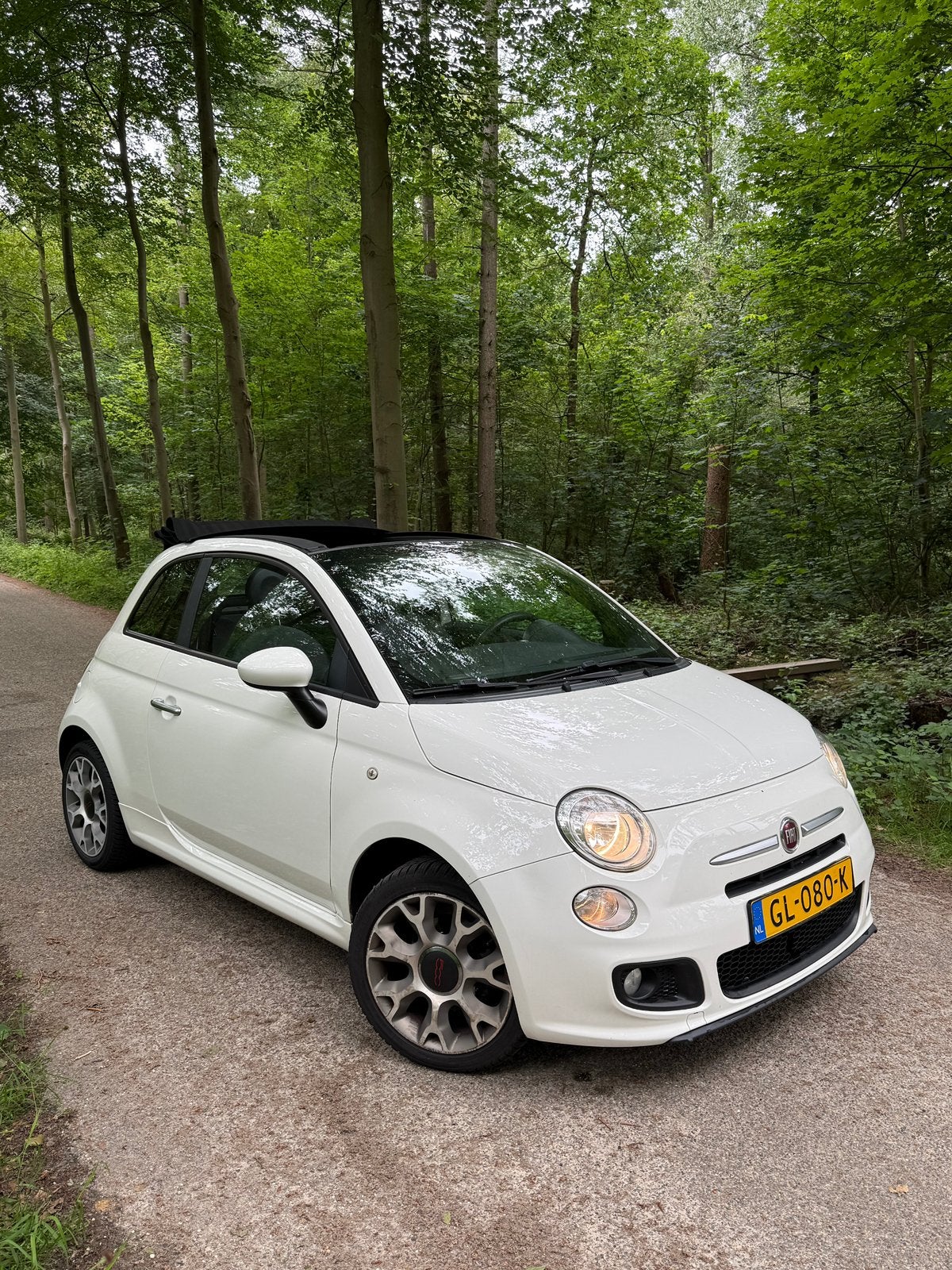 Fiat 500C Sport 0.9 TwinAir Cabrio, airco, cruise, APK 4-‘27, Auto's, Fiat, 40 €/maand, Wit, Origineel Nederlands, Handgeschakeld
