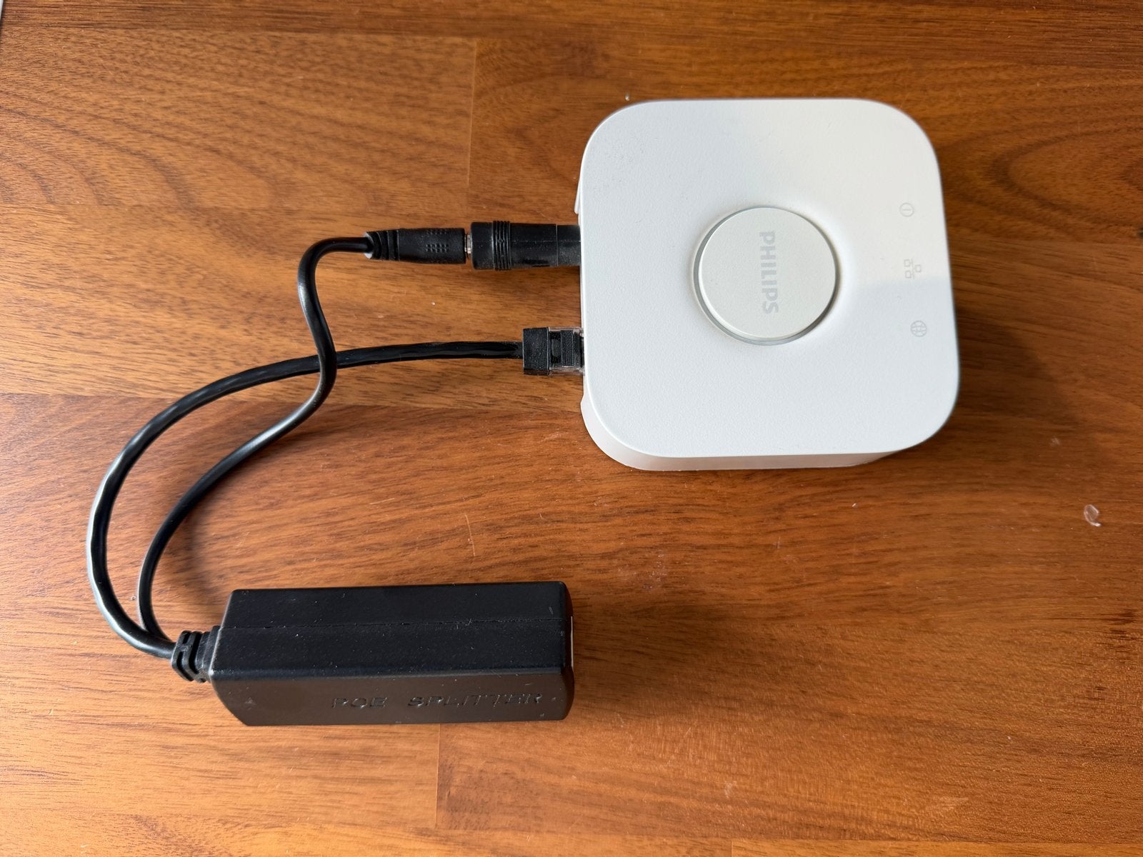 Philips Hue Bridge 2.1 met PoE Splitter, Wit, Overige materialen, Gebruikt, Smart home compatibel