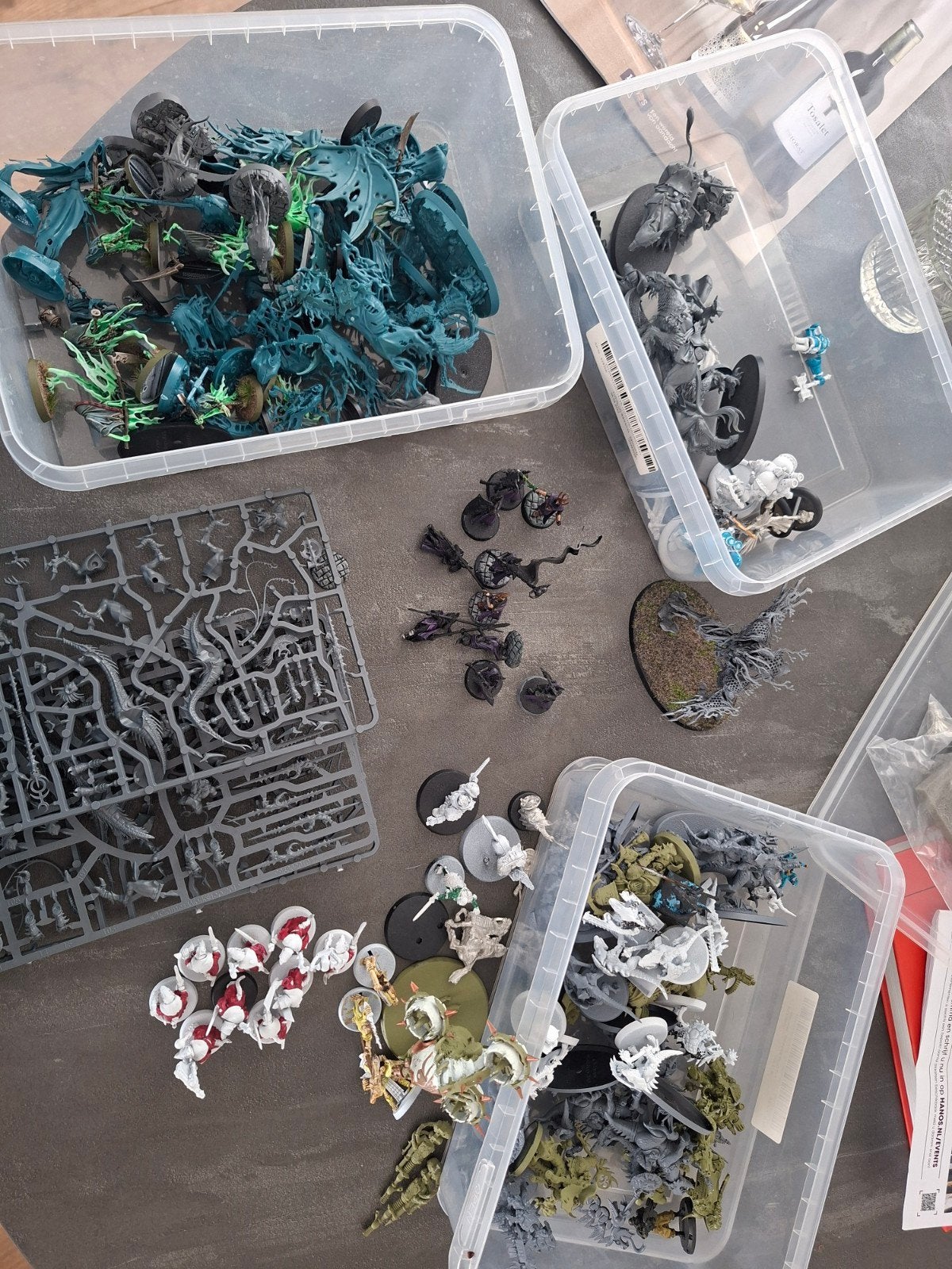 Grote Warhammer collectie: geschilderd en ongeschilderd, Ophalen of Verzenden, Gebruikt