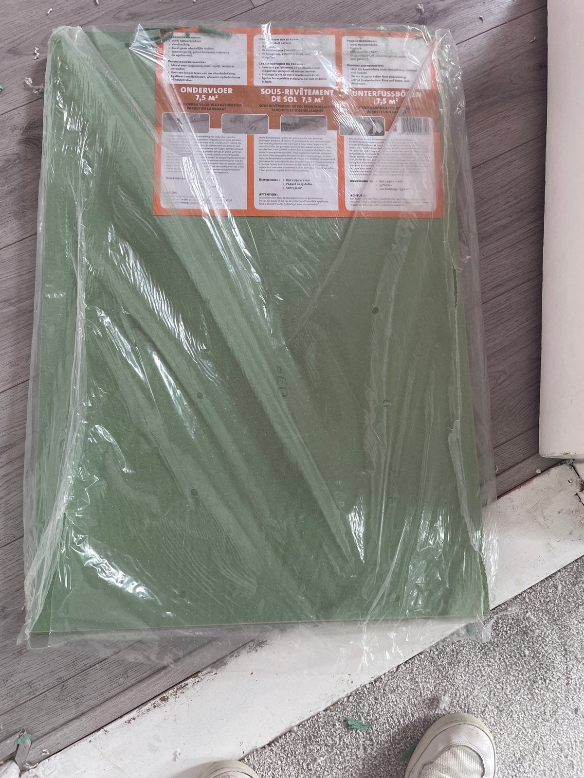 Ondervloer 4 platen- Nieuw in verpakking, Ophalen of Verzenden, Nieuw, Minder dan 5 m², Laminaat