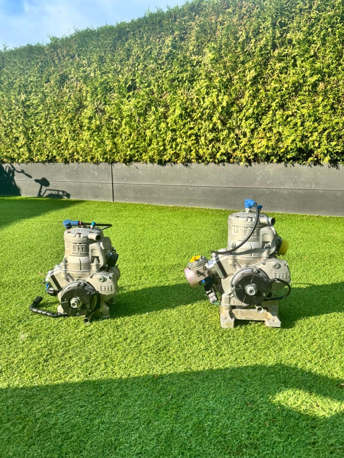 2 verse OK-Junior motoren + 1 carburator, Ophalen of Verzenden, Zo goed als nieuw, Onderdelen Kart