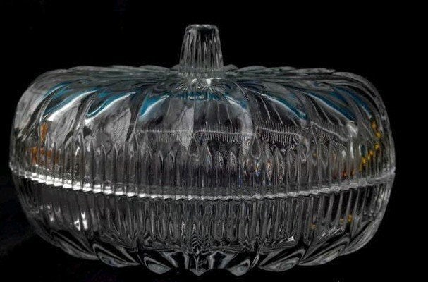 Vintage ovale snoepkom van helder glas, Antiek en Kunst, Ophalen of Verzenden