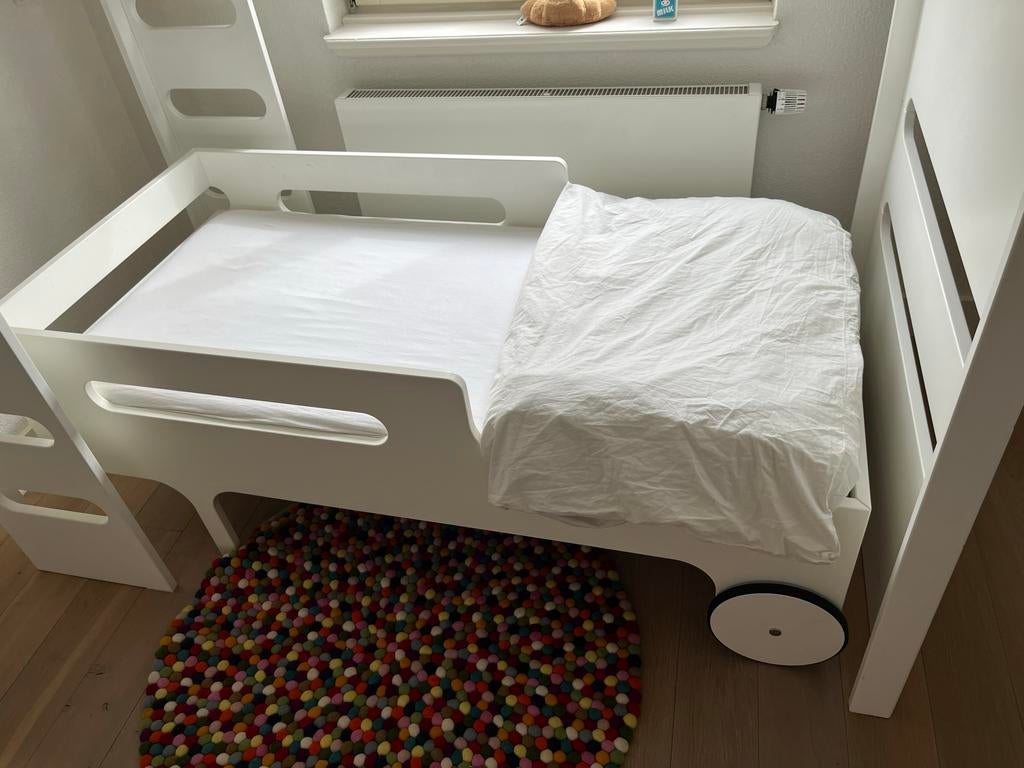 Rafa Kids R Toddler Bed Wit - 155x75x60 cm, Ophalen, Gebruikt, 70 tot 85 cm, 140 tot 160 cm