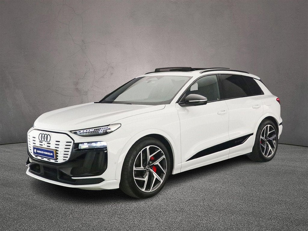 Audi Q6 e-tron S edition 100 kWh | Trekhaak | Adaptieve Luch, Auto's, Audi, Gebruikt, 23 min, Leder en Stof, Wit