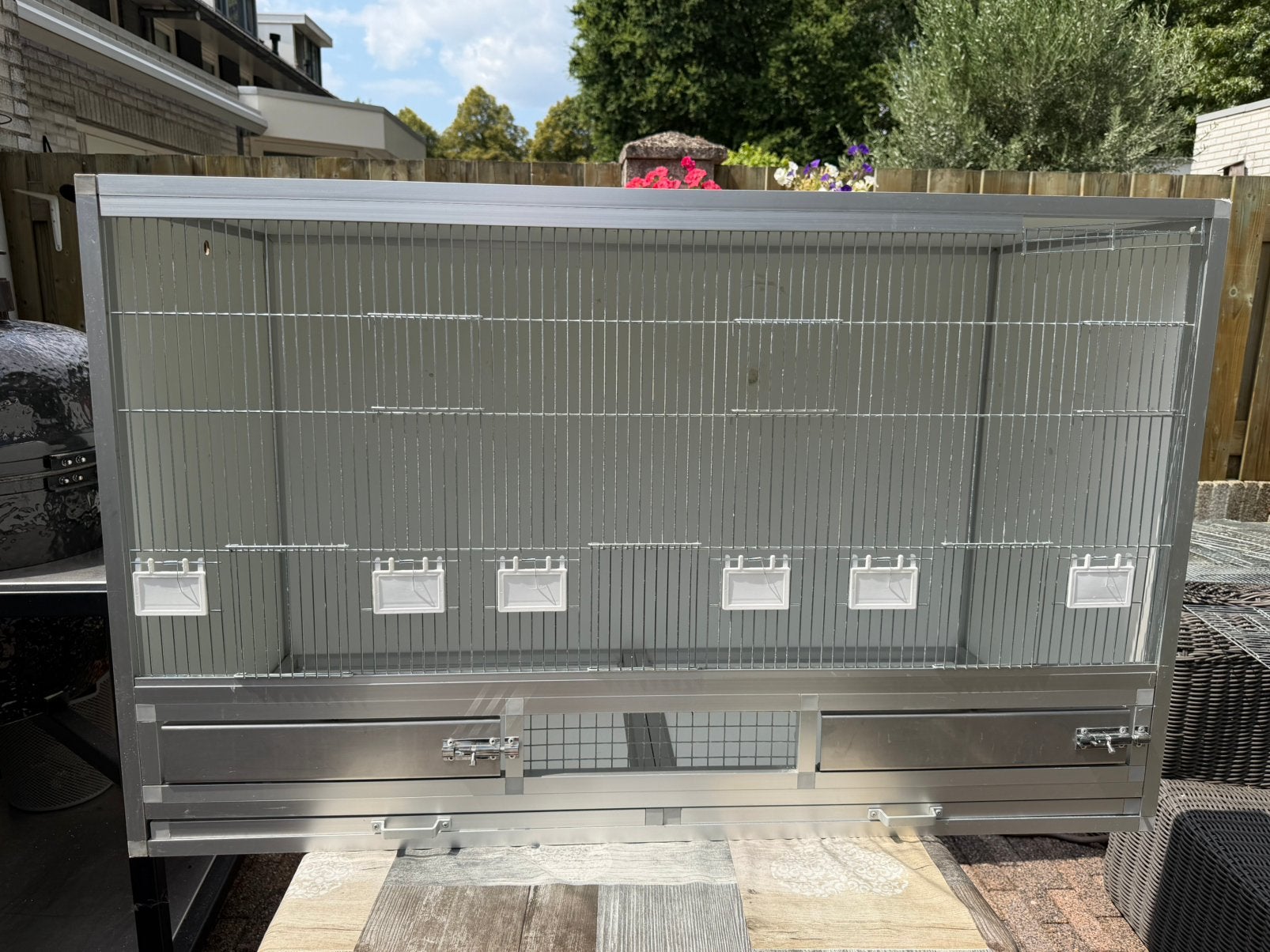 Grote aluminium broedkooi/vlucht, Ophalen, Gebruikt, Aluminium, Broedkooi of Kweekkooi