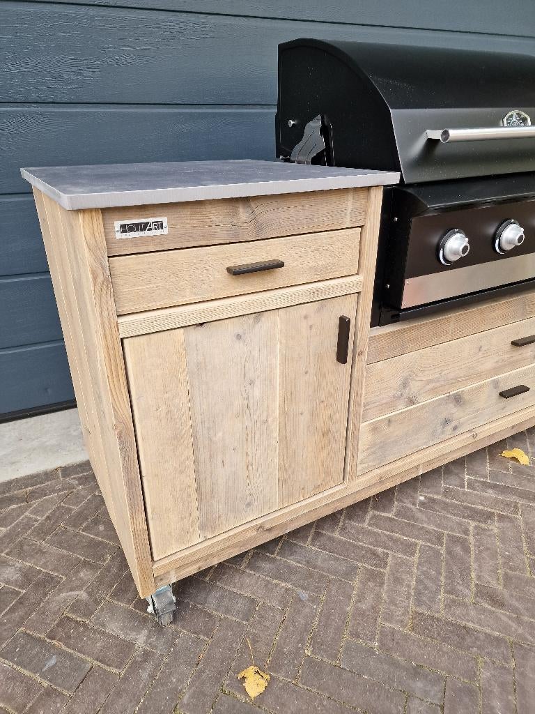 Buitenkeuken Luxe Boretti Ibrido / Ligorio Top OUTLET, Vrijstaand, Info@hout-art.nl, Nieuw, Ophalen of Verzenden