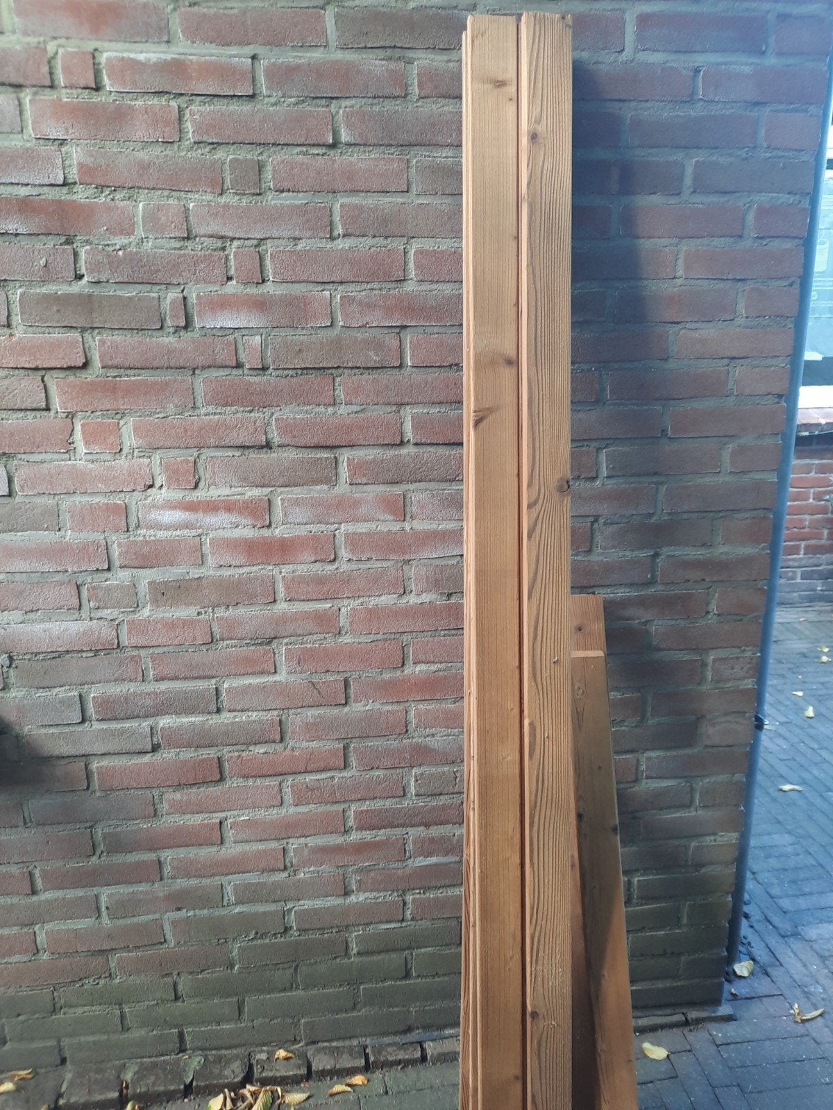 9x Thermohout gevelbekleding 180x7x2 cm - profielhout, Ophalen
