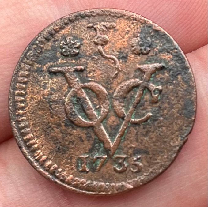 Nette Voc Duit West-Friesland 1735, Ophalen of Verzenden, Vóór koninkrijk, Overige waardes, Losse munt