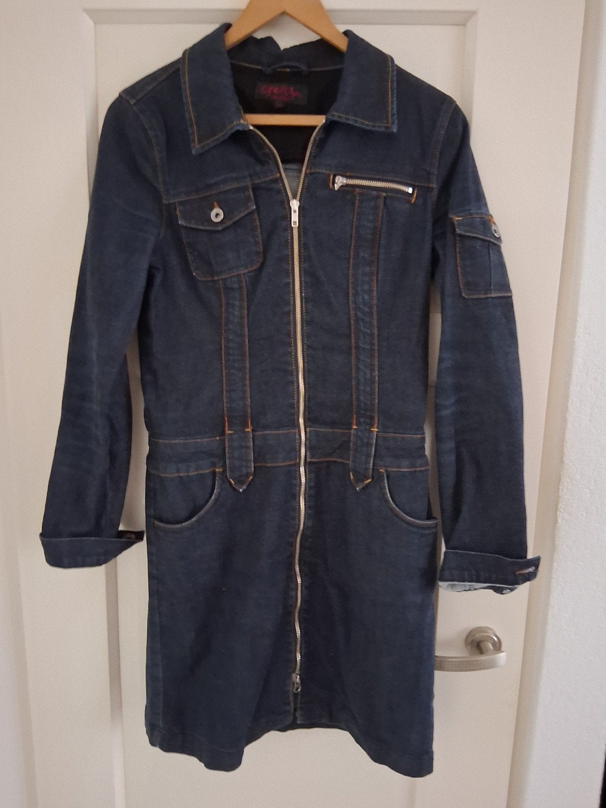 Spijkerjurkje maat 38 - Denim jurk met rits, Geisha, Blauw, Zo goed als nieuw, Boven de knie