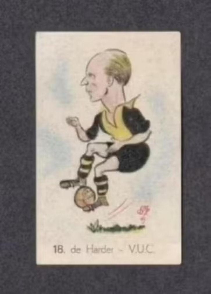 Voetbalplaatje De Harder VUC Den Haag 1949., Ophalen of Verzenden, Zo goed als nieuw