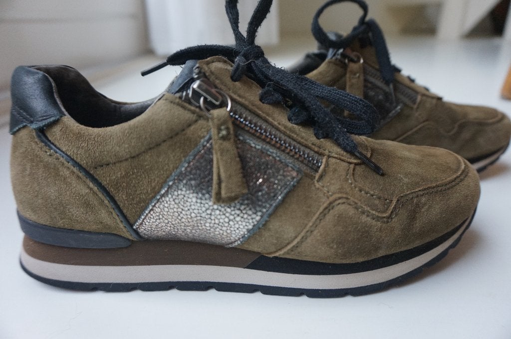 Gabor Comfort Optifit sneakers groen suède leer mt 3,5 = 36, Kleding | Dames, Gabor, Ophalen of Verzenden, Groen, Sneakers of Gympen