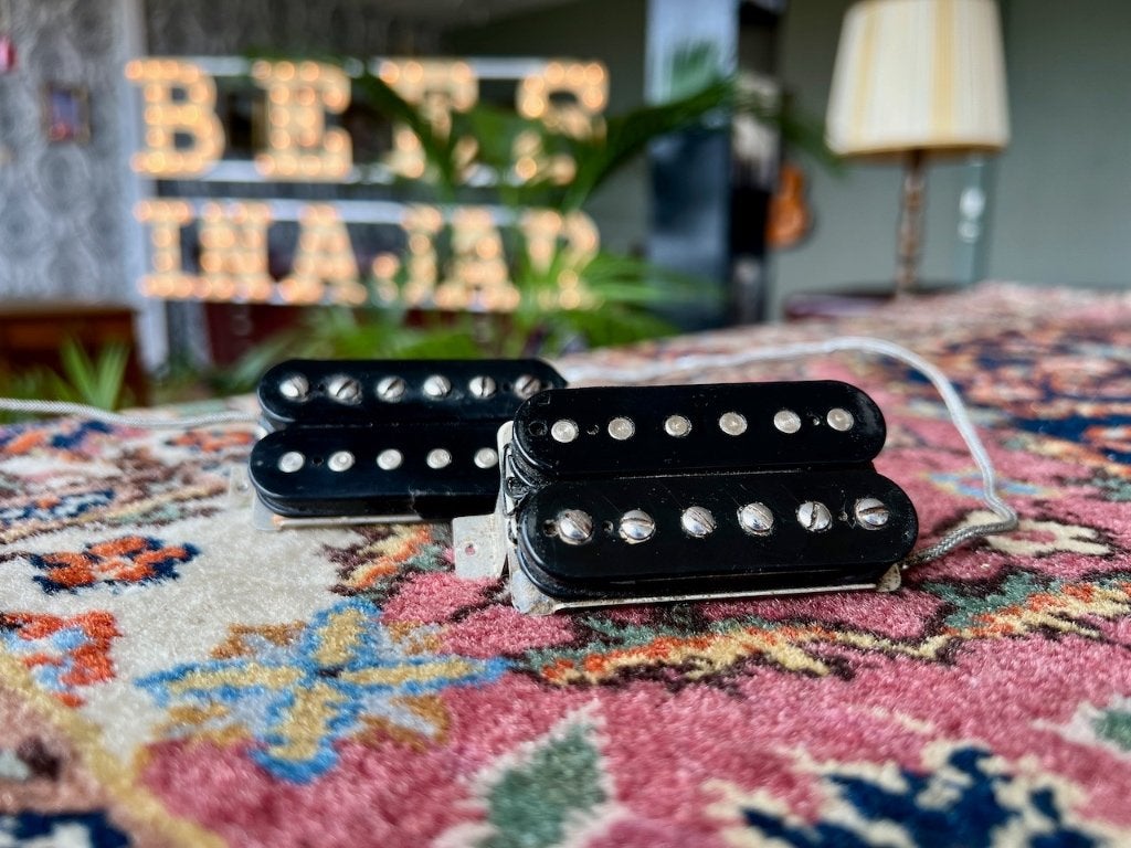 2 x 1961-1965 Gibson Patent Number sticker PAF humbucker, Gibson, Gebruikt, Ophalen of Verzenden, Mel@gibson.com