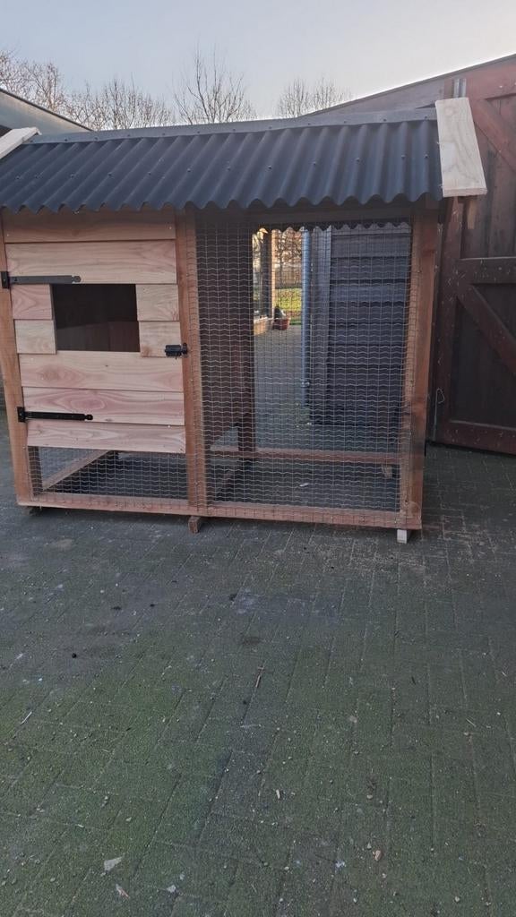 Kippenhok met ren gemaakt van douglashout, Dieren en Toebehoren, Ophalen of Verzenden, Nieuw, Kippenhok of Kippenren