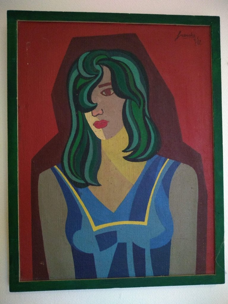 Frans Heijnen Schilderijen Kitty, Zelfportret en Vrouw +meer, Antiek en Kunst, Ophalen, Textiel, Gelimiteerde oplage, Portret
