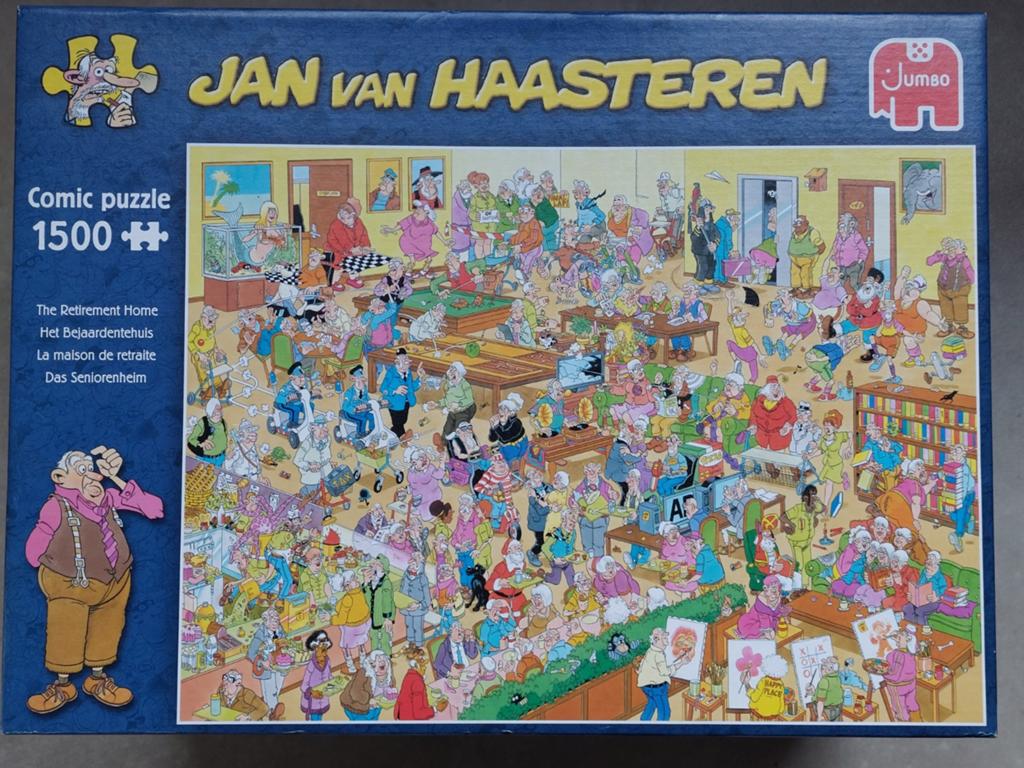 Jan van Haasteren Het Bejaardentehuis 1500 stukjes, Hobby en Vrije tijd, Denksport en Puzzels, Ophalen of Verzenden
