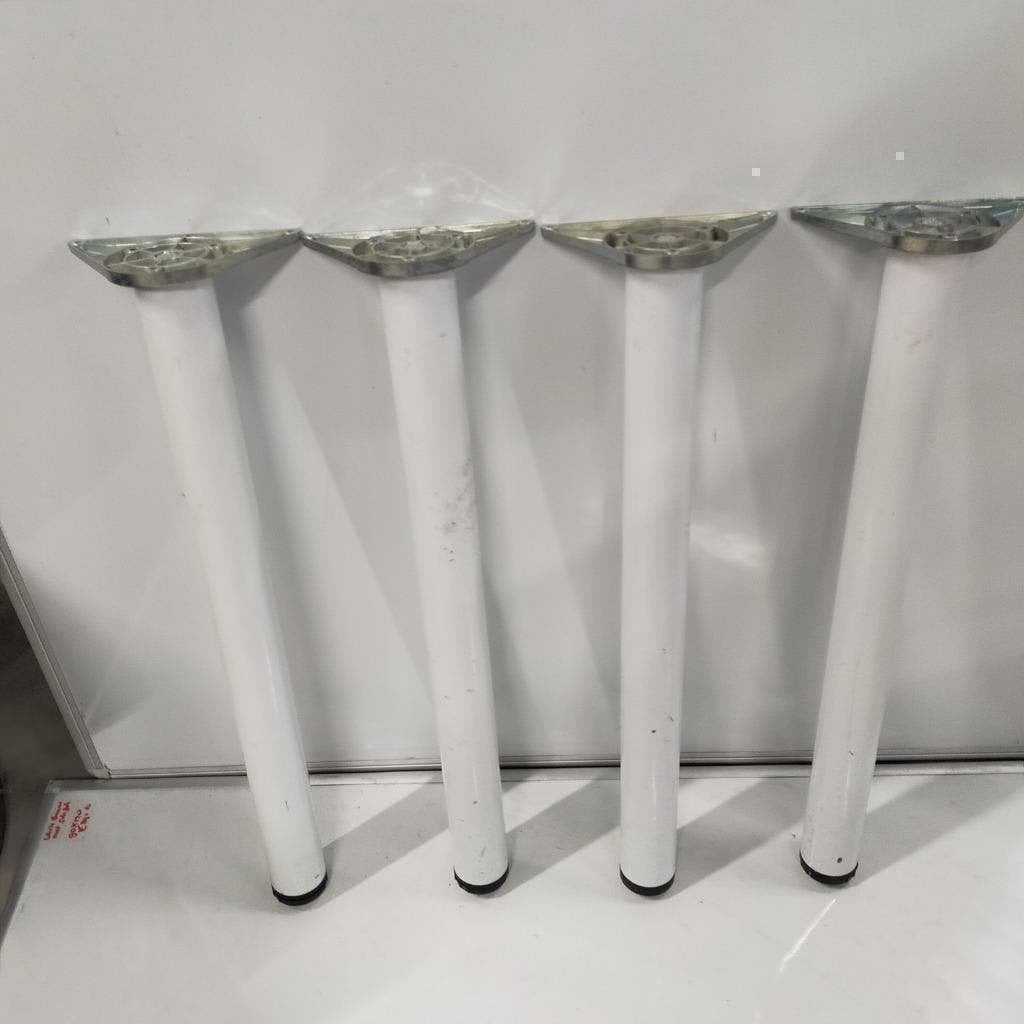 Stalen tafelpoot- wit - set van 4 - hoogte 71.5 cm, Ophalen, Tafelpoot, Minder dan 50 cm, Gebruikt