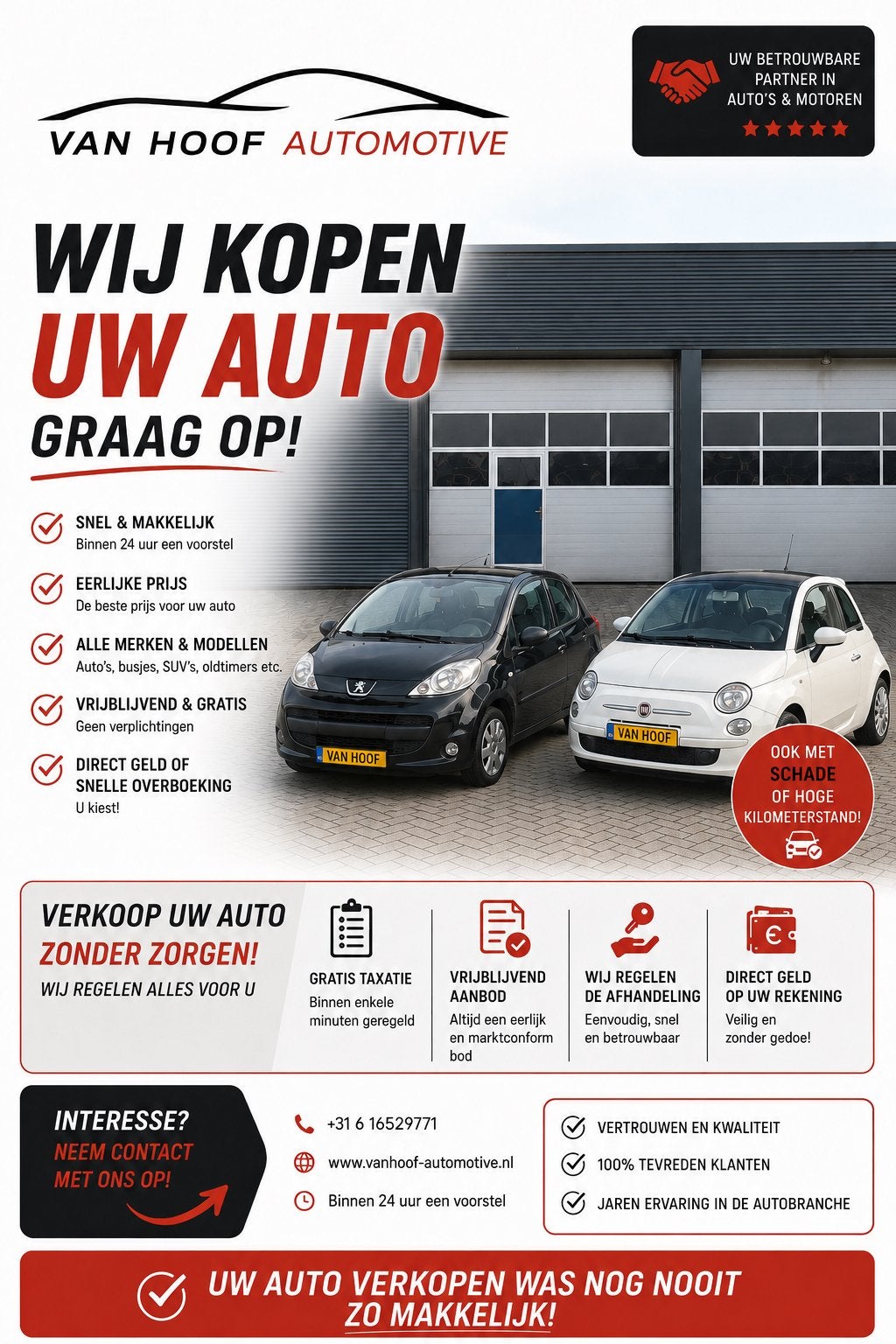 Wij kopen uw auto – 24/7 bereikbaar! | APK Afkeur | Schade |, Ophalen