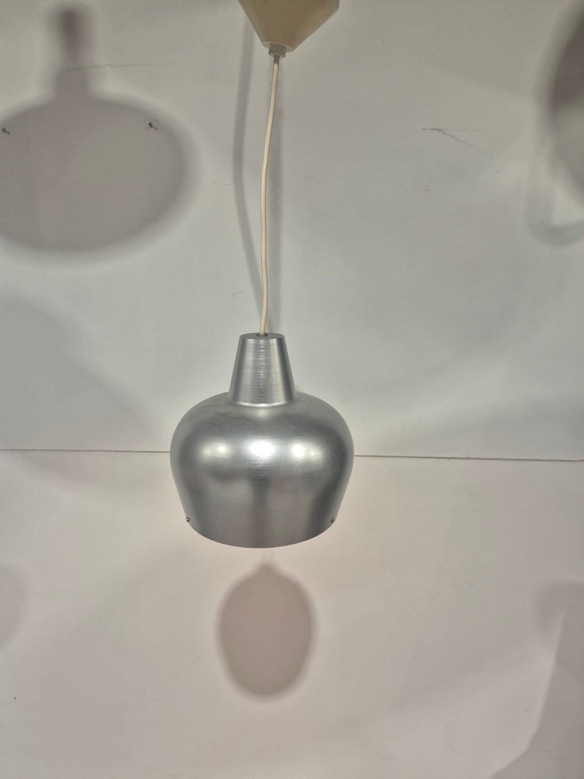 Vintage aluminium hanglamp in de stijl van alvar aalto, Ophalen of Verzenden, Onbekend, Onbekend, Onbekend