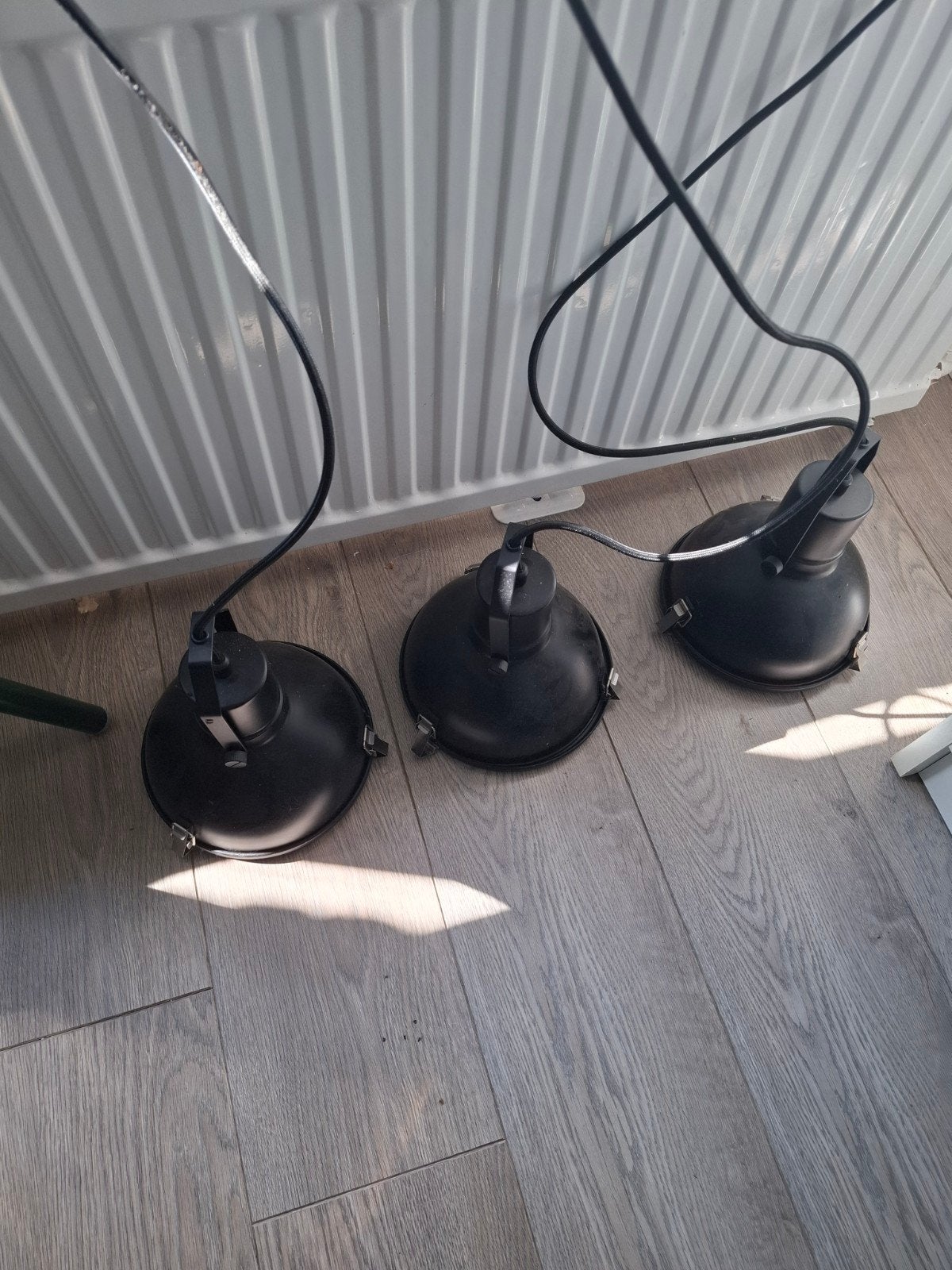 Zwarte hanglamp van Karwei, Huis en Inrichting, Ophalen, Zo goed als nieuw, Metaal, Modern, Industrieel