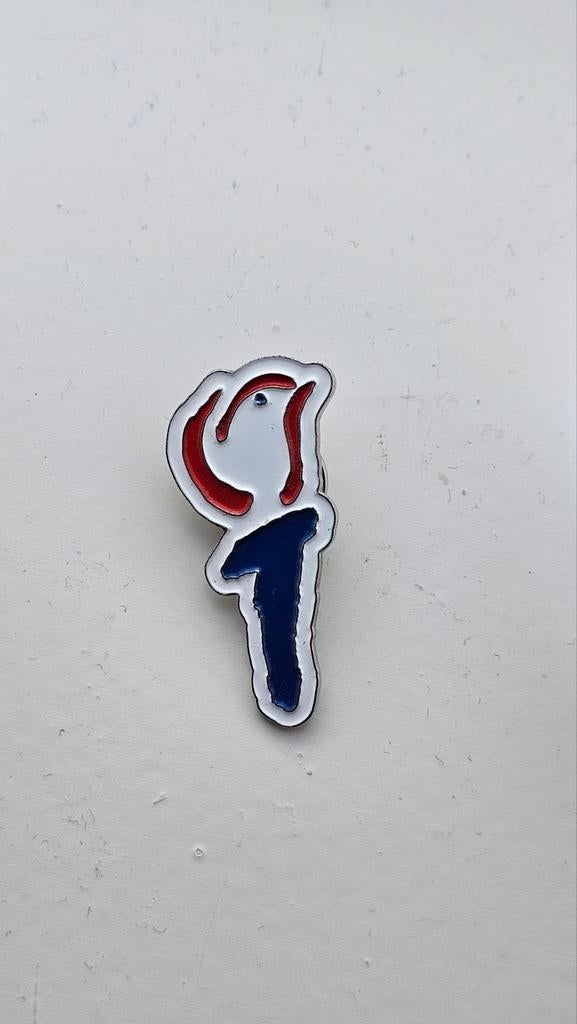 Olympische fakkel pin - Rood, wit, blauw, Ophalen of Verzenden, Zo goed als nieuw, Sport, Speldje of Pin