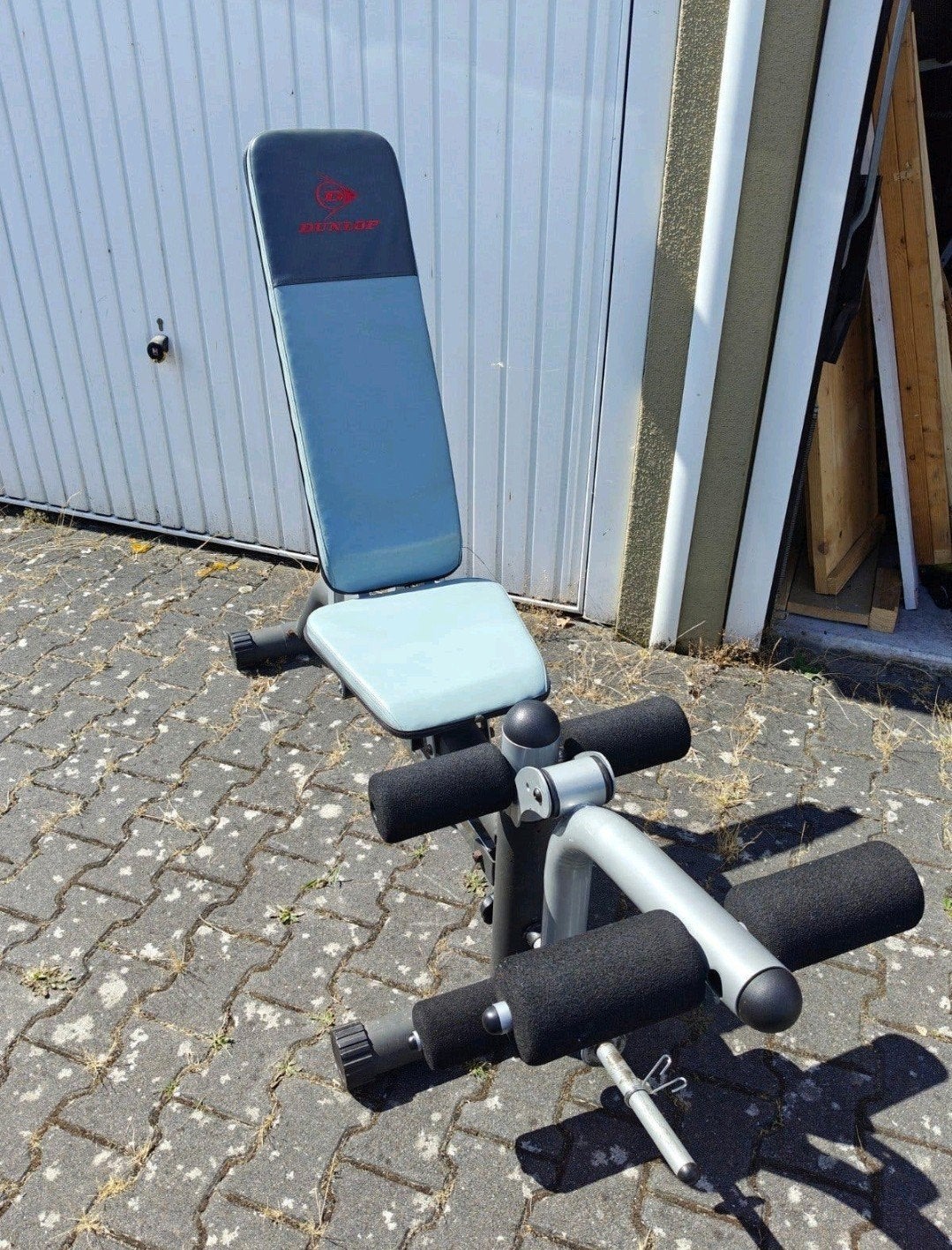 Verstelbare halterbank met leg extension / Leg curl, Sport en Fitness, Ophalen, Benen, Gebruikt, .