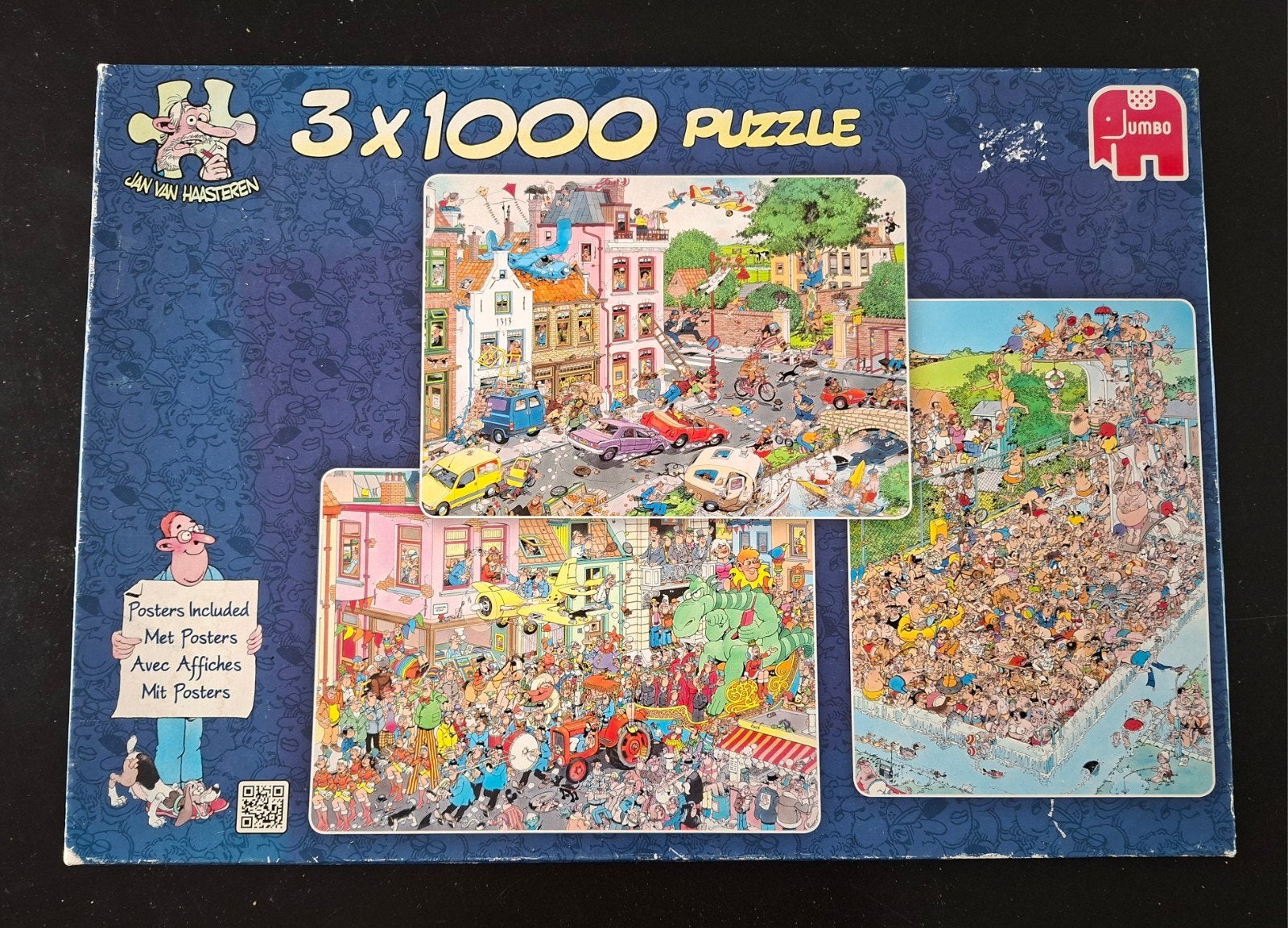 Jan van Haasteren 3 puzzels: ruilen?, Ophalen, 500 t/m 1500 stukjes, Zo goed als nieuw