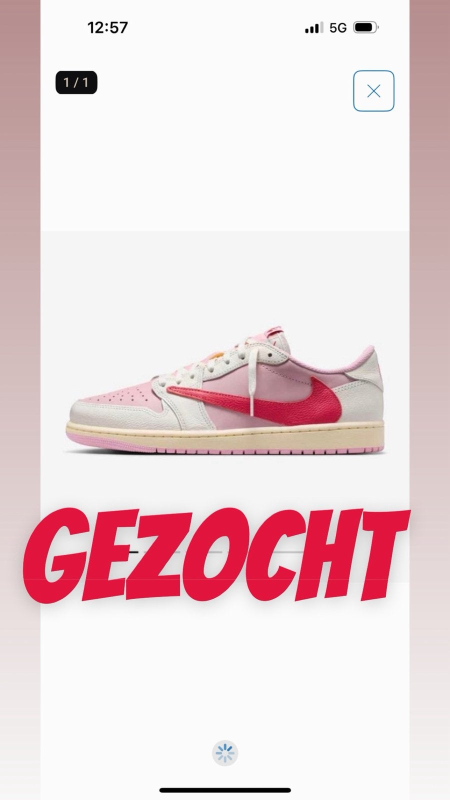 Nike Travis Scott Jordan 1 Low OG SP Pink, Kleding | Dames, Schoenen, Ophalen of Verzenden, Nieuw, Roze, Sneakers of Gympen
