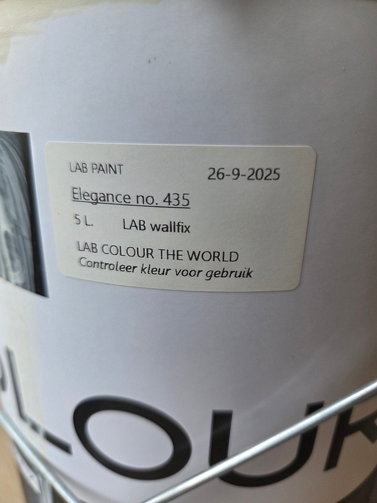 LAB Wallfix voorstrijk Elegance no. 435 (ca. 4 liter), Minder dan 5 liter, Ophalen of Verzenden, Gebruikt, Wit