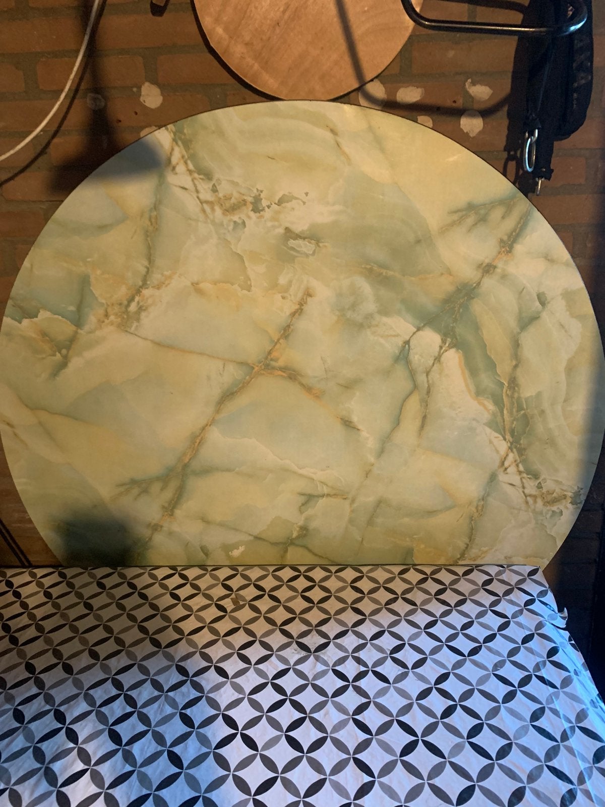 Ronde eettafel ., Huis en Inrichting, Zitzakken, Ophalen, Gebruikt, Wit