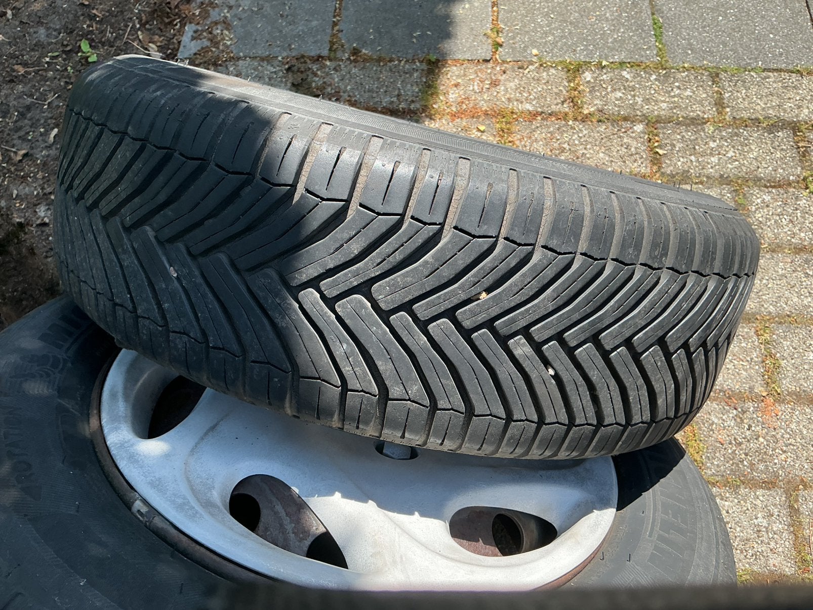Banden 175 /65 R14michelin crossd  incl velgen, Auto-onderdelen, Ophalen, 14 inch, Gebruikt, 175 mm