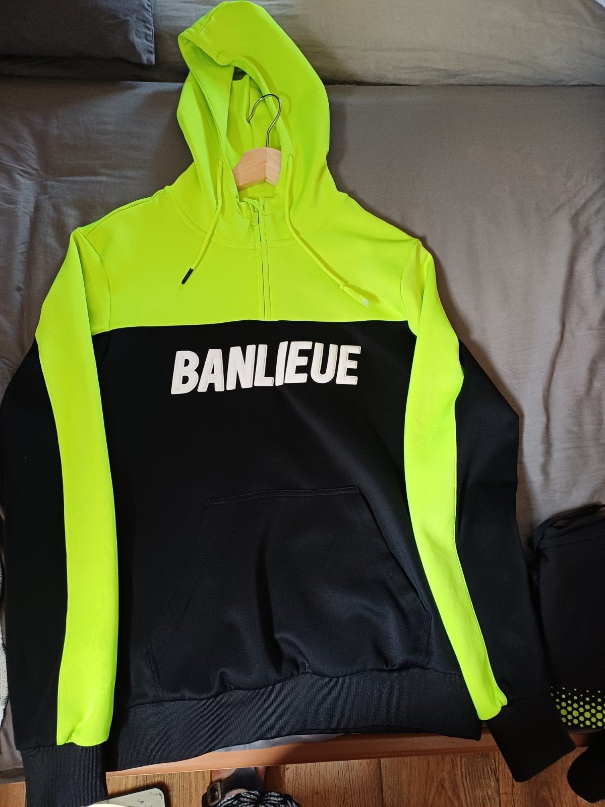 Banlieue Hoodie Zwart/Neon Geel Maat S, Ophalen of Verzenden, Zo goed als nieuw, Banlieue